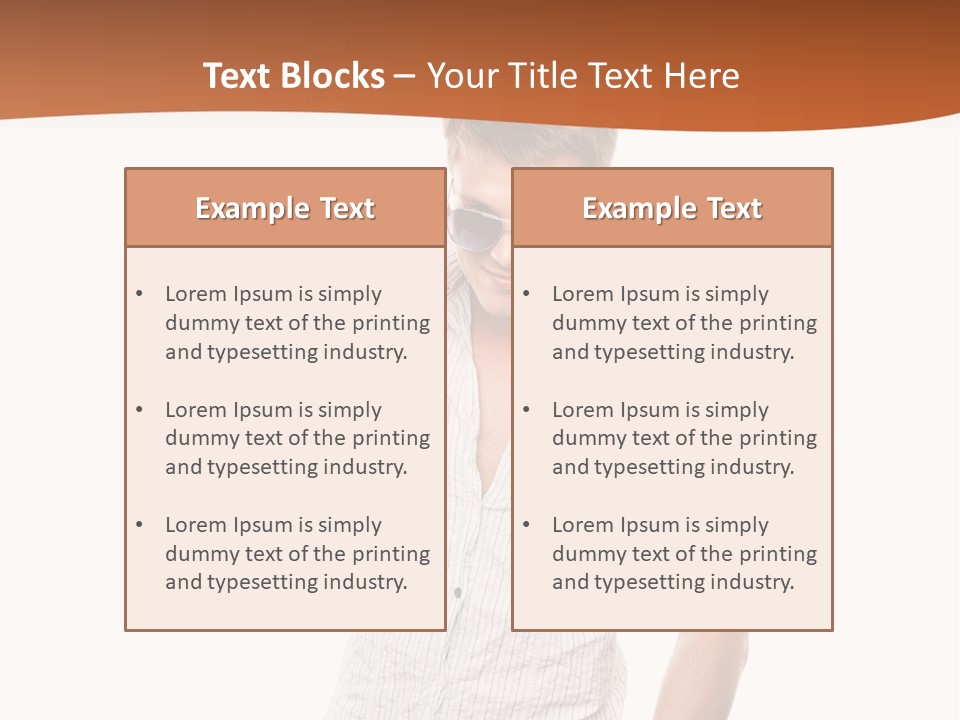 A Man In A White Shirt Is Holding His Sunglasses PowerPoint Template