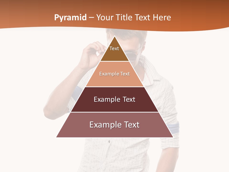 A Man In A White Shirt Is Holding His Sunglasses PowerPoint Template