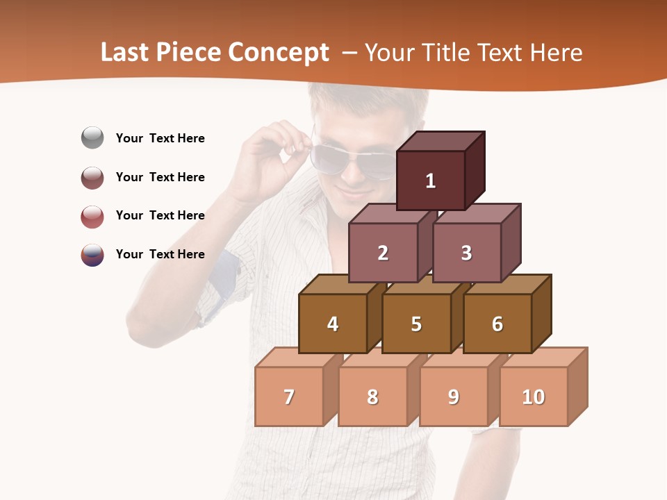 A Man In A White Shirt Is Holding His Sunglasses PowerPoint Template