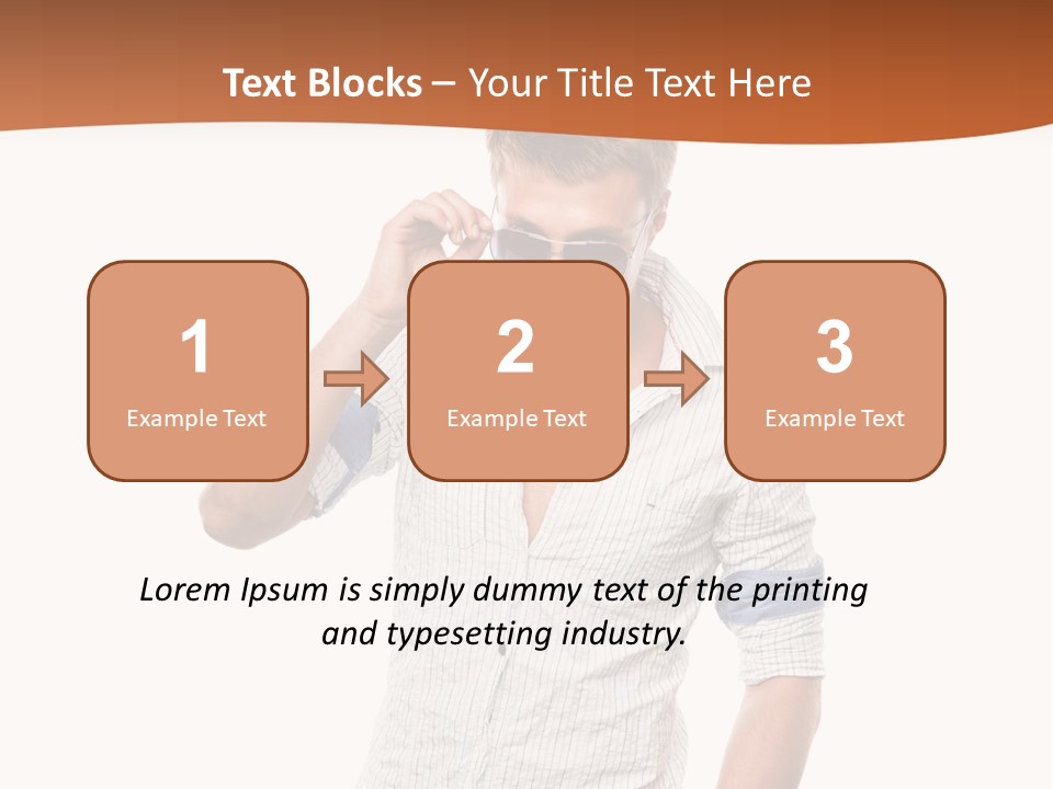A Man In A White Shirt Is Holding His Sunglasses PowerPoint Template