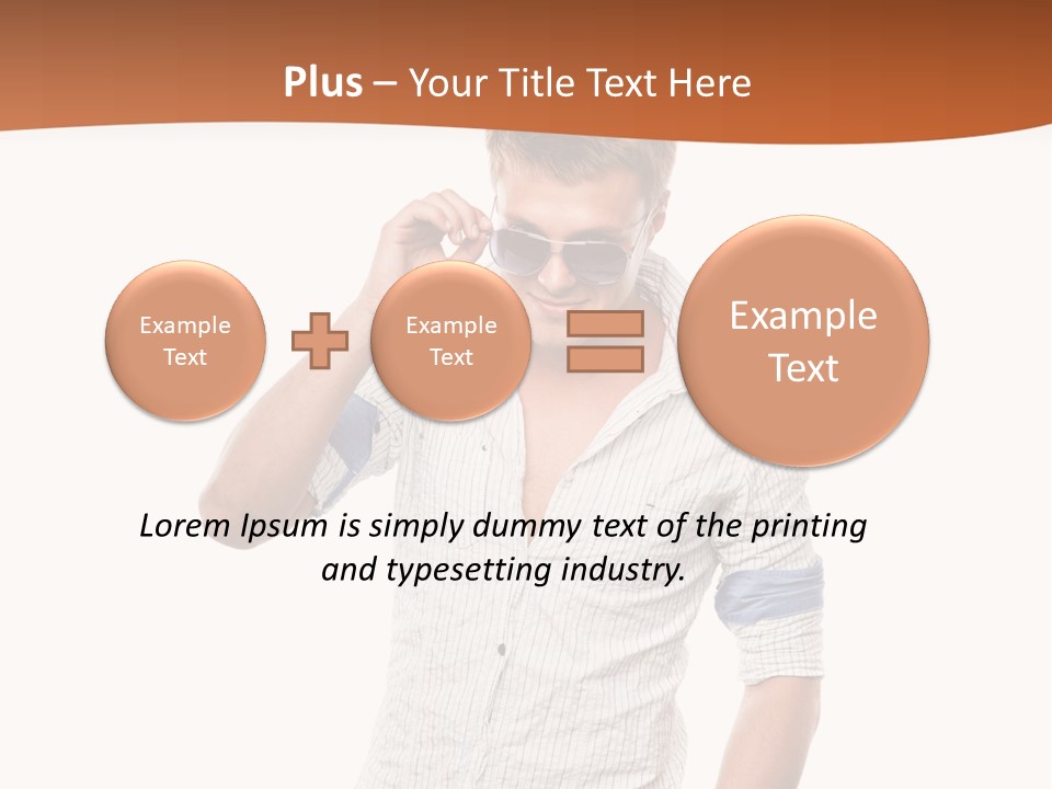 A Man In A White Shirt Is Holding His Sunglasses PowerPoint Template