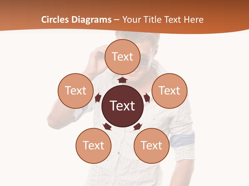 A Man In A White Shirt Is Holding His Sunglasses PowerPoint Template