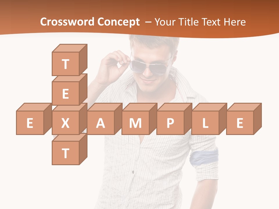 A Man In A White Shirt Is Holding His Sunglasses PowerPoint Template