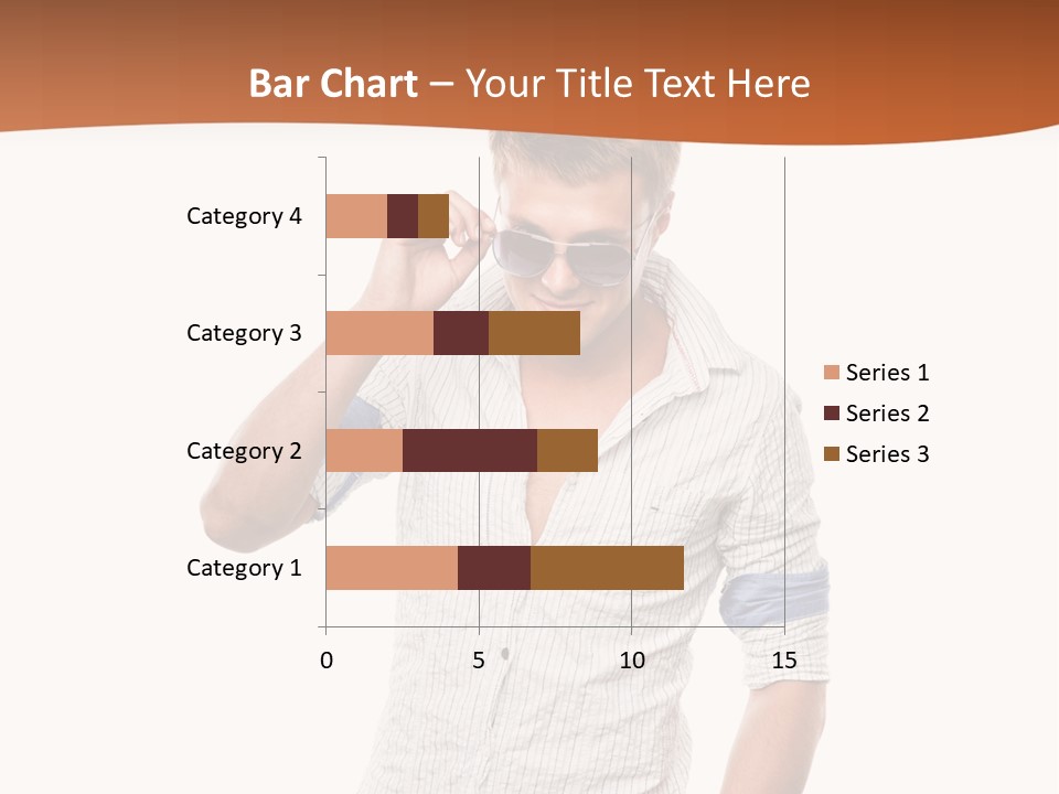 A Man In A White Shirt Is Holding His Sunglasses PowerPoint Template