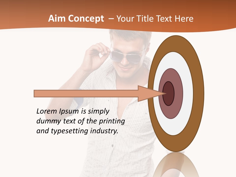A Man In A White Shirt Is Holding His Sunglasses PowerPoint Template