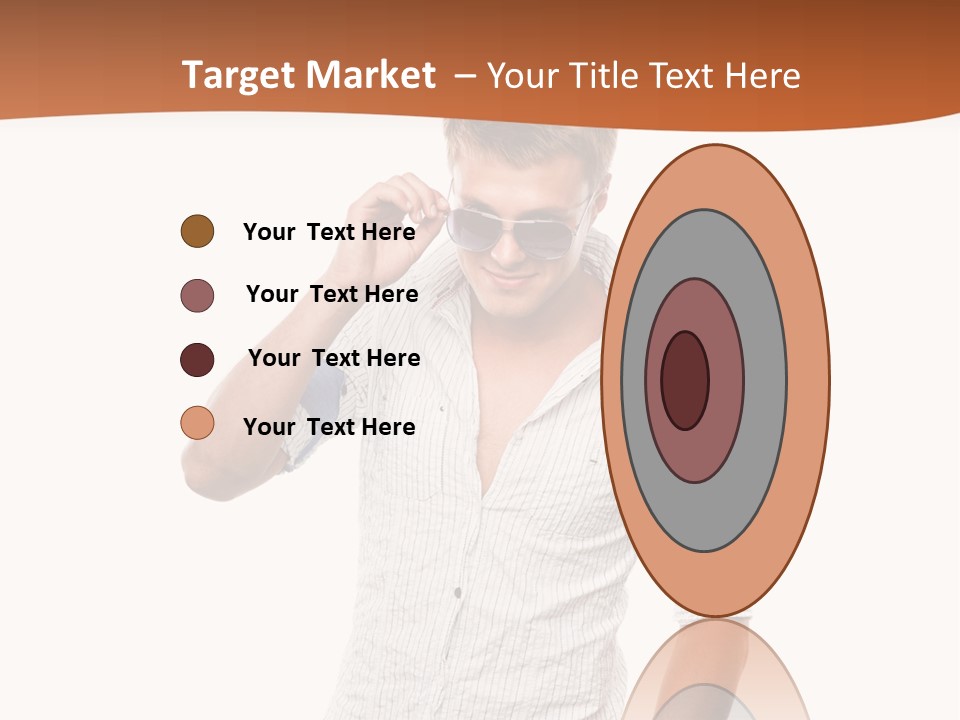 A Man In A White Shirt Is Holding His Sunglasses PowerPoint Template