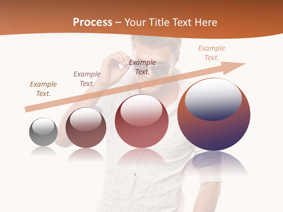 A Man In A White Shirt Is Holding His Sunglasses PowerPoint Template
