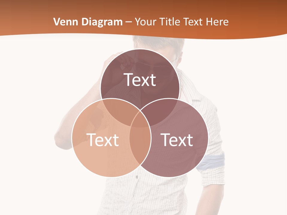 A Man In A White Shirt Is Holding His Sunglasses PowerPoint Template