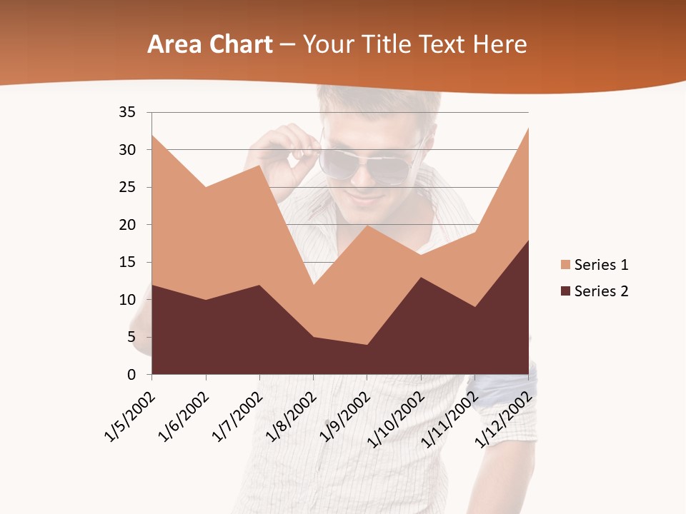 A Man In A White Shirt Is Holding His Sunglasses PowerPoint Template