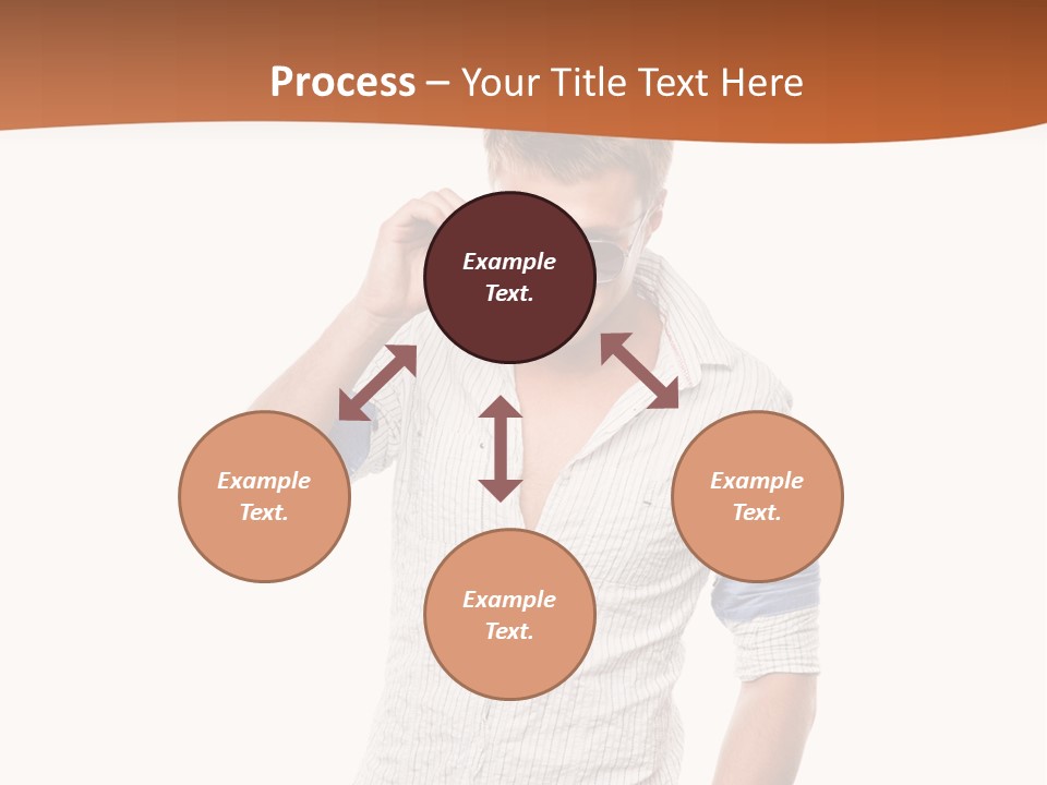 A Man In A White Shirt Is Holding His Sunglasses PowerPoint Template