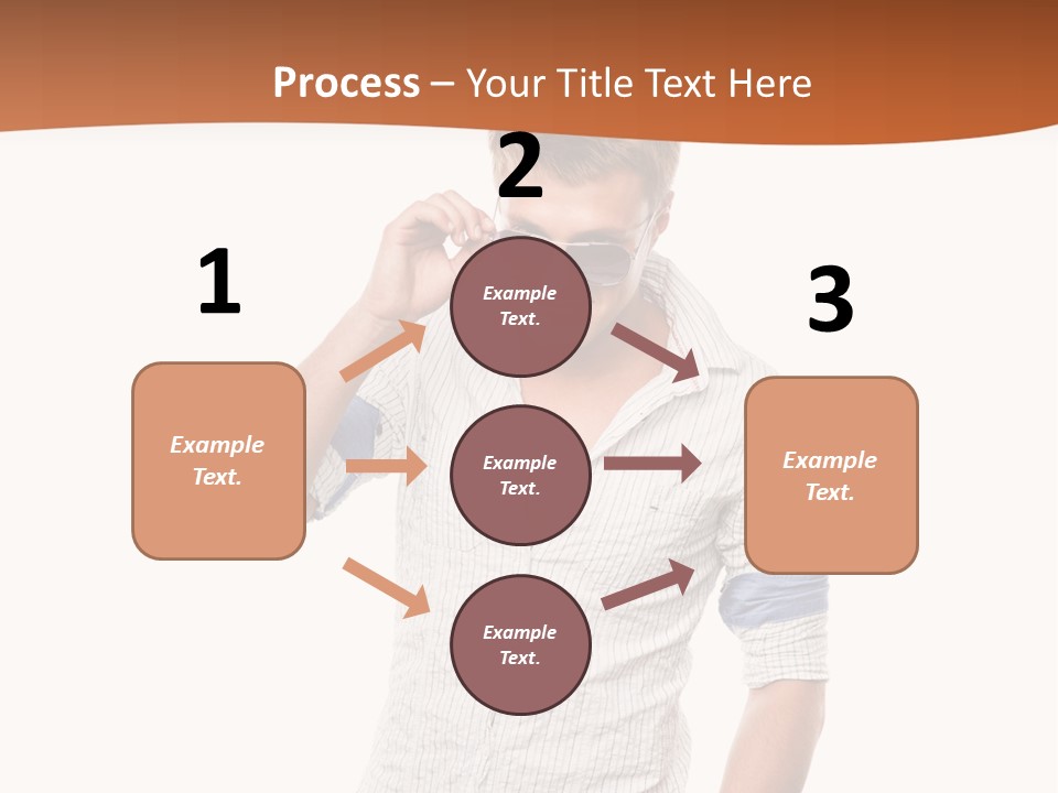 A Man In A White Shirt Is Holding His Sunglasses PowerPoint Template