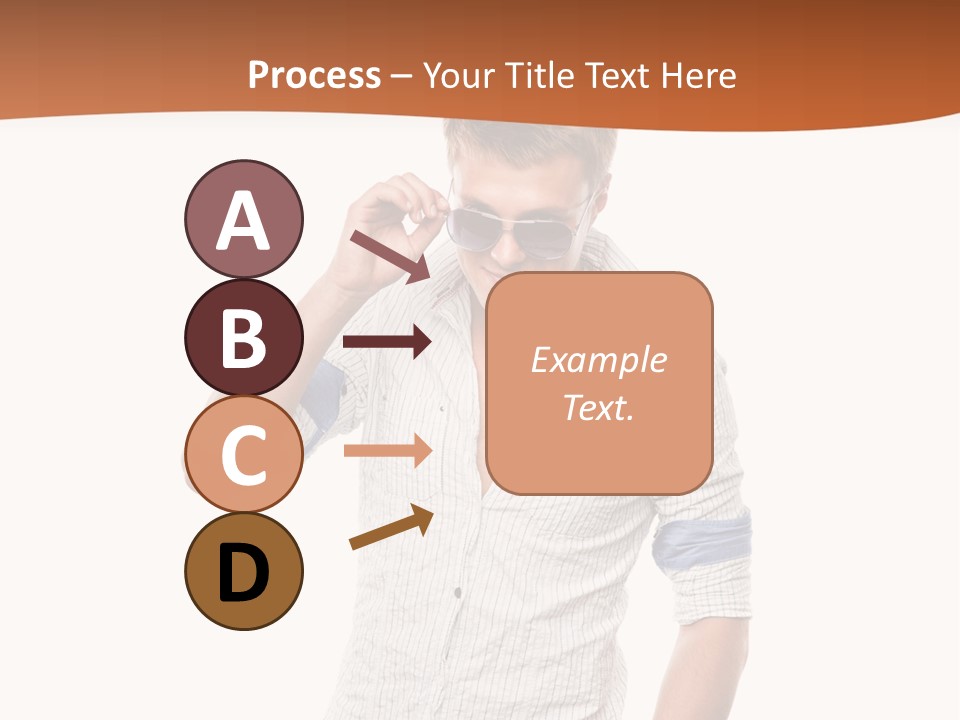 A Man In A White Shirt Is Holding His Sunglasses PowerPoint Template