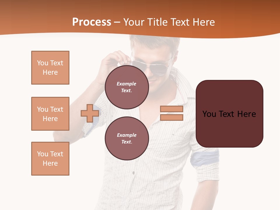 A Man In A White Shirt Is Holding His Sunglasses PowerPoint Template