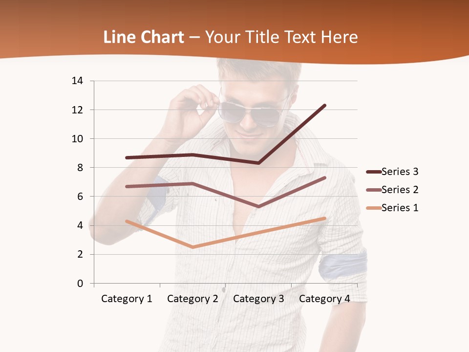 A Man In A White Shirt Is Holding His Sunglasses PowerPoint Template