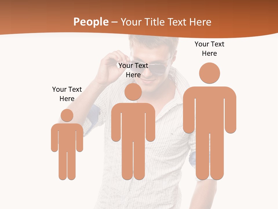 A Man In A White Shirt Is Holding His Sunglasses PowerPoint Template