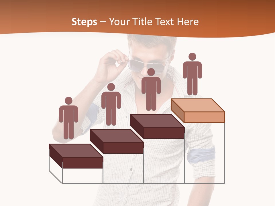 A Man In A White Shirt Is Holding His Sunglasses PowerPoint Template