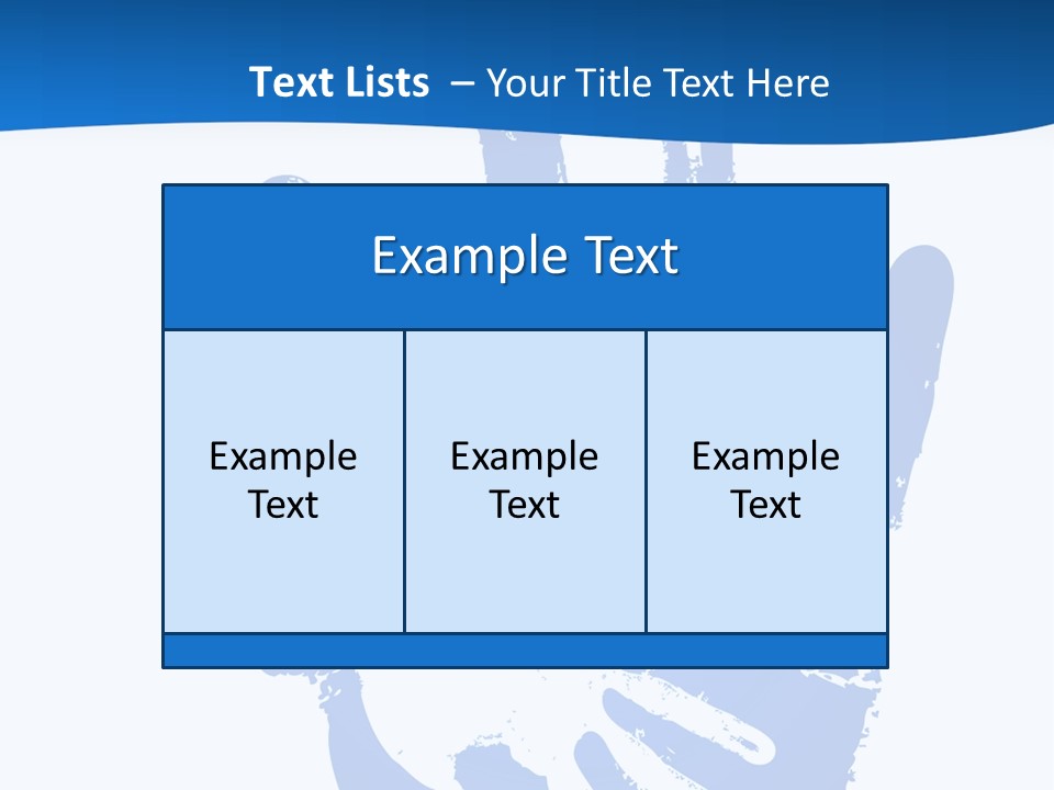 A Blue Hand Print On A White Background PowerPoint Template