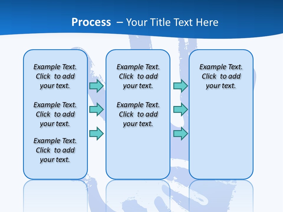 A Blue Hand Print On A White Background PowerPoint Template