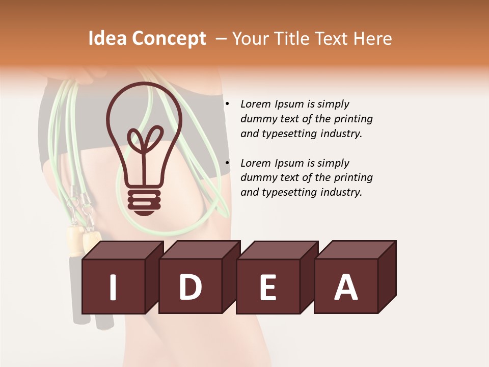 A Woman's Butt With A Skipping Rope Attached To It PowerPoint Template