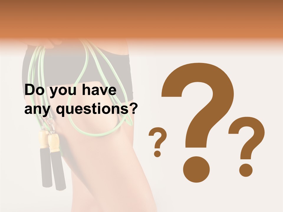 A Woman's Butt With A Skipping Rope Attached To It PowerPoint Template