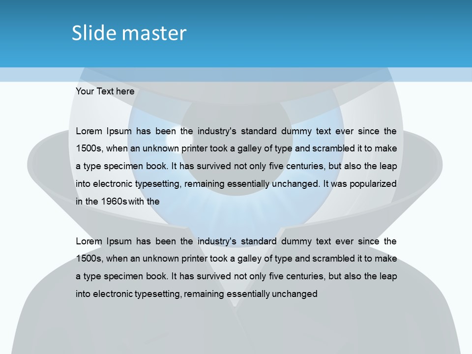 A Blue Eyed Man In A Black Suit And Hat PowerPoint Template