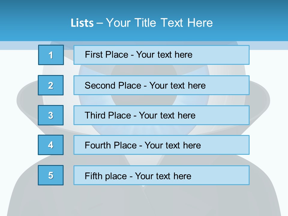 A Blue Eyed Man In A Black Suit And Hat PowerPoint Template