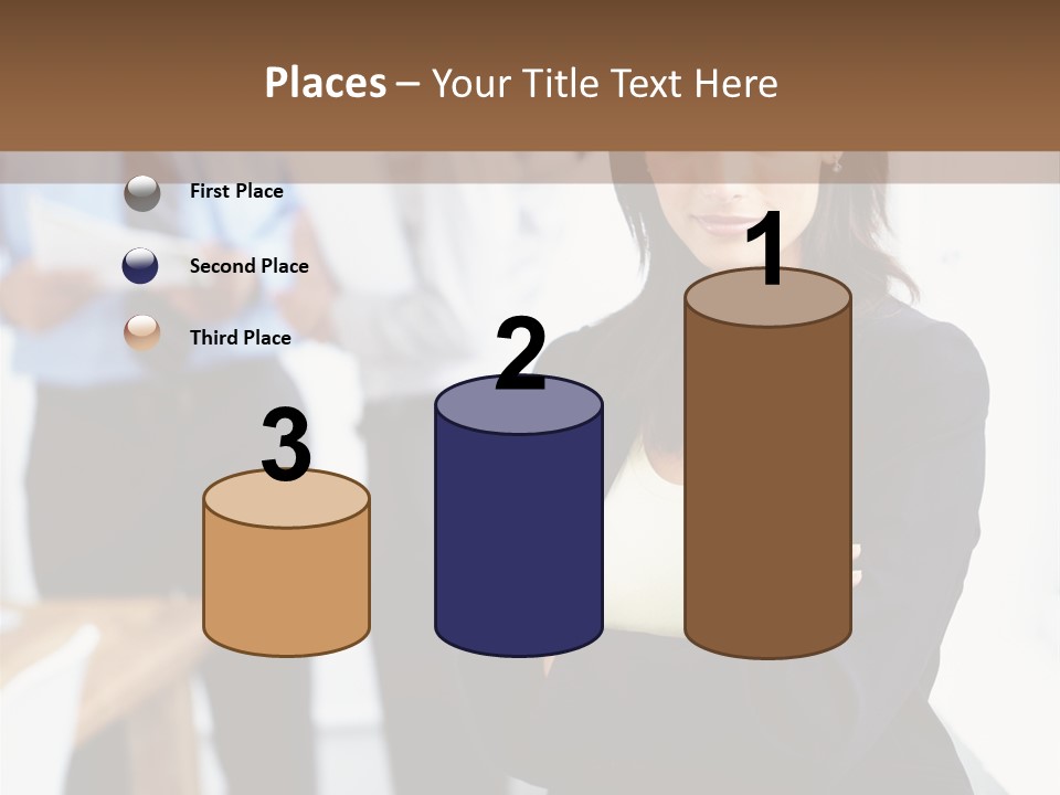 A Woman Standing In Front Of A Group Of People PowerPoint Template