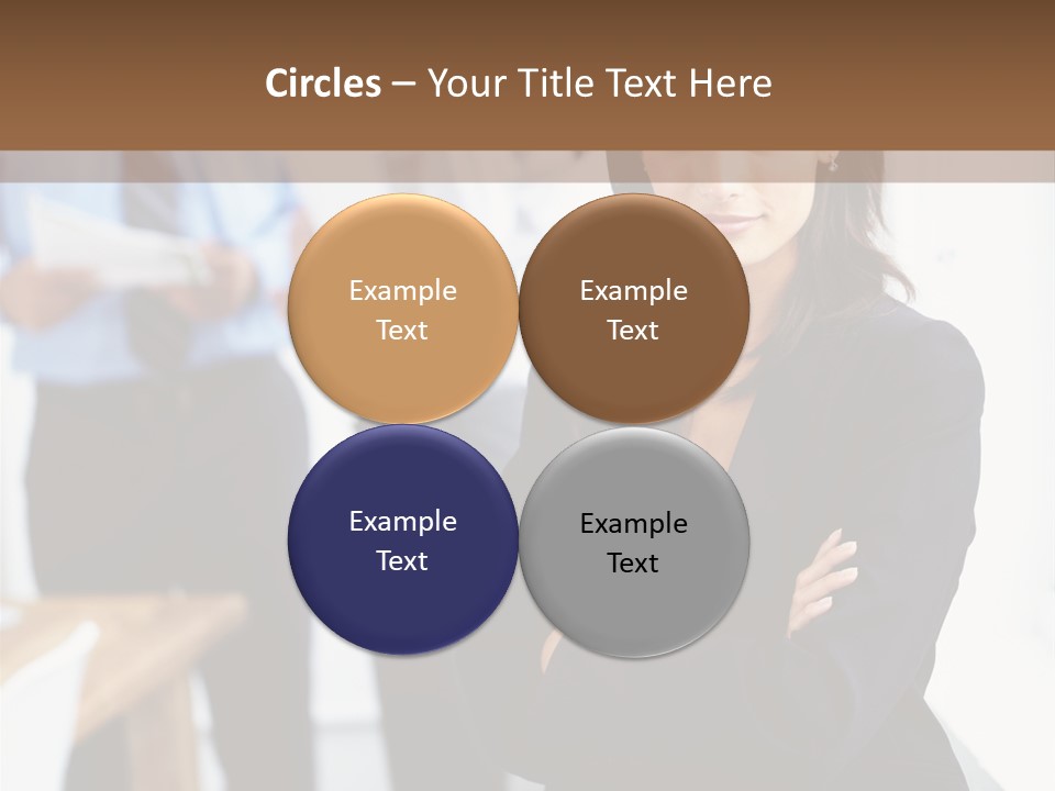 A Woman Standing In Front Of A Group Of People PowerPoint Template