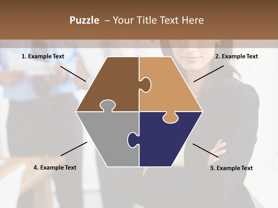 A Woman Standing In Front Of A Group Of People PowerPoint Template