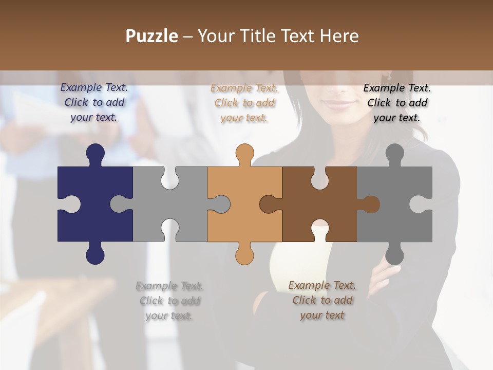 A Woman Standing In Front Of A Group Of People PowerPoint Template