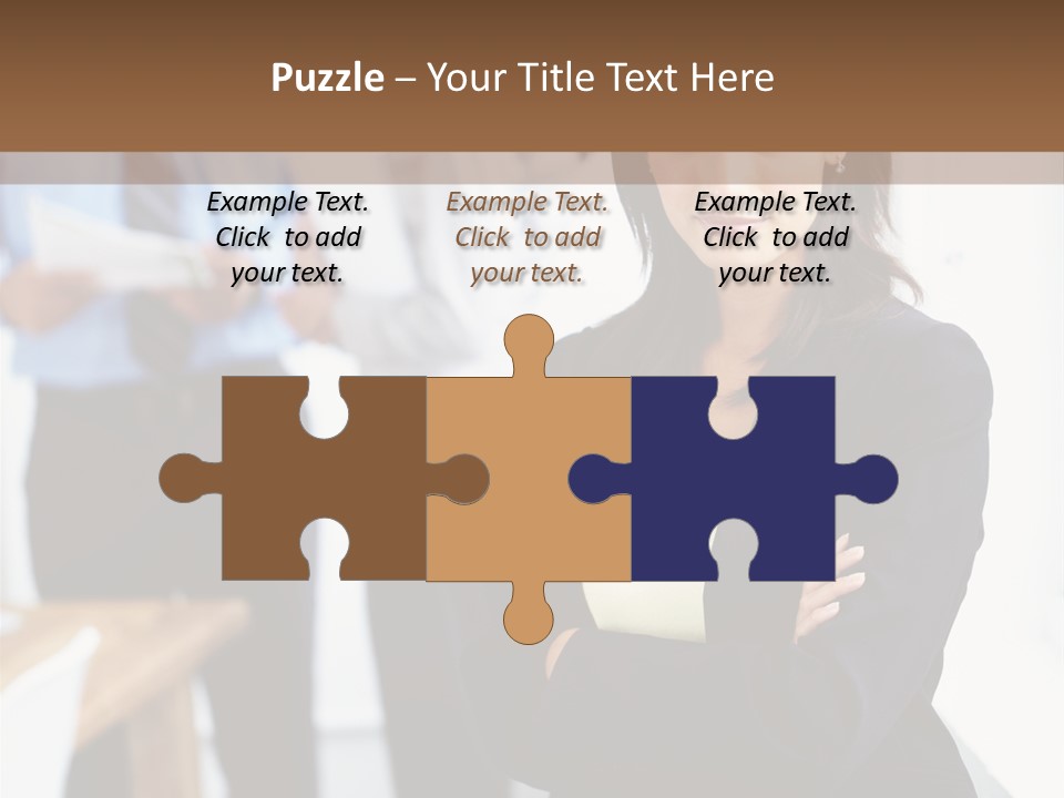 A Woman Standing In Front Of A Group Of People PowerPoint Template