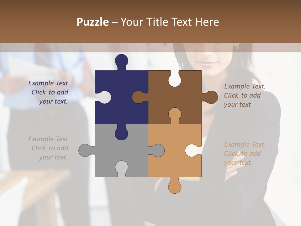 A Woman Standing In Front Of A Group Of People PowerPoint Template