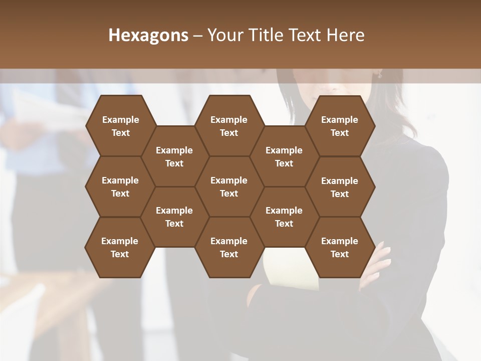 A Woman Standing In Front Of A Group Of People PowerPoint Template