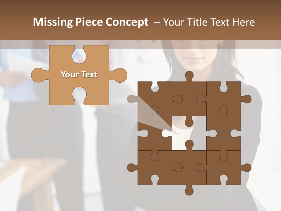 A Woman Standing In Front Of A Group Of People PowerPoint Template