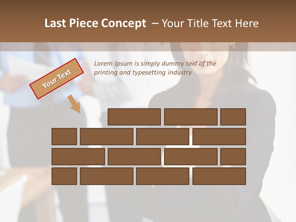 A Woman Standing In Front Of A Group Of People PowerPoint Template