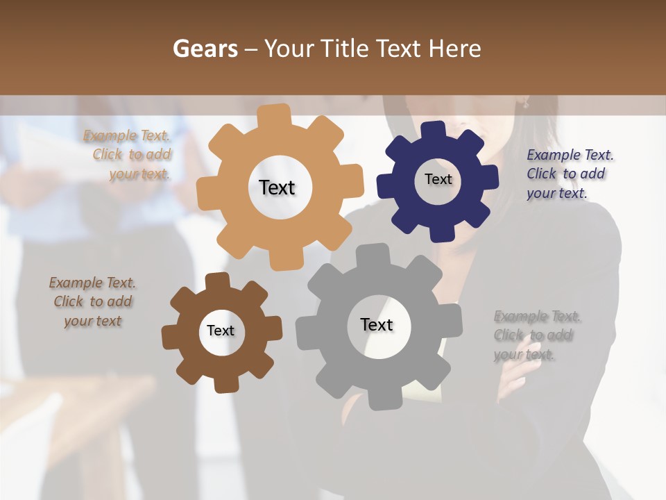 A Woman Standing In Front Of A Group Of People PowerPoint Template