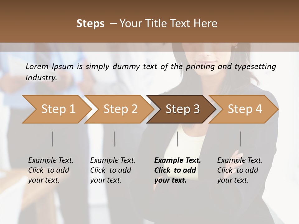 A Woman Standing In Front Of A Group Of People PowerPoint Template