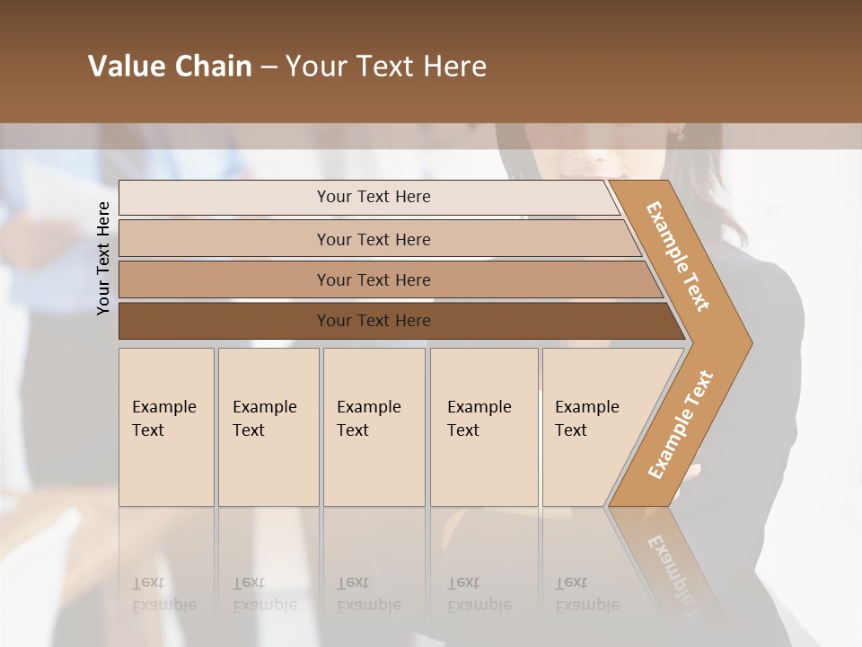 A Woman Standing In Front Of A Group Of People PowerPoint Template