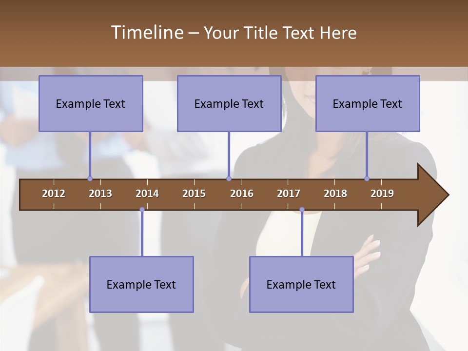 A Woman Standing In Front Of A Group Of People PowerPoint Template