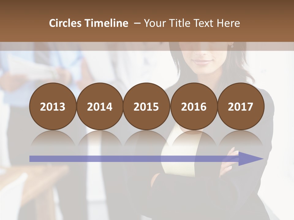 A Woman Standing In Front Of A Group Of People PowerPoint Template