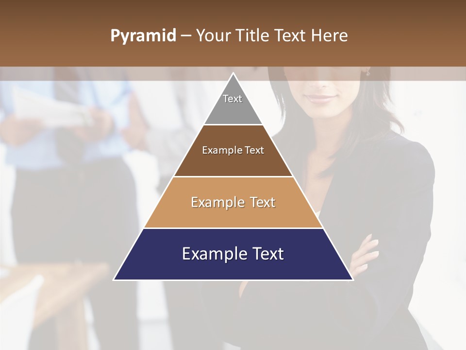 A Woman Standing In Front Of A Group Of People PowerPoint Template