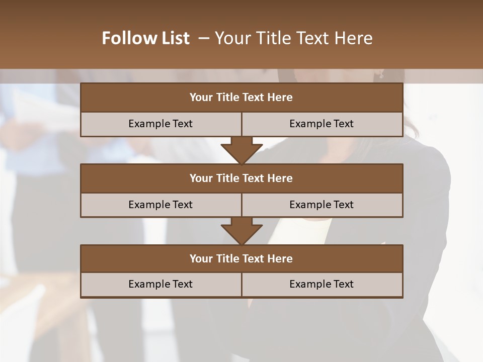 A Woman Standing In Front Of A Group Of People PowerPoint Template