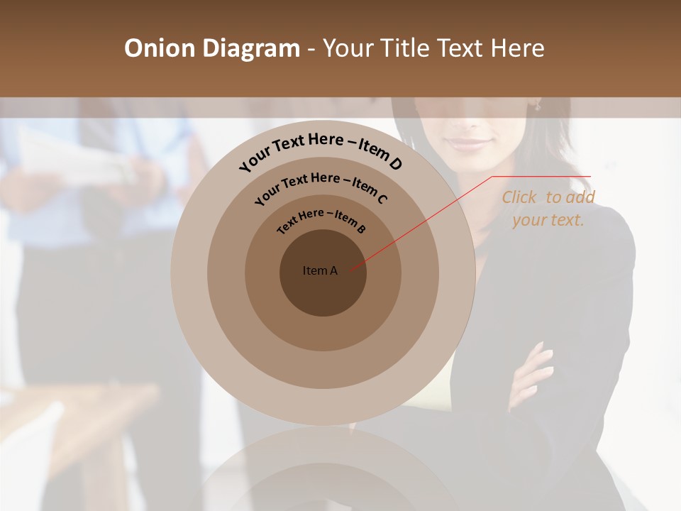 A Woman Standing In Front Of A Group Of People PowerPoint Template