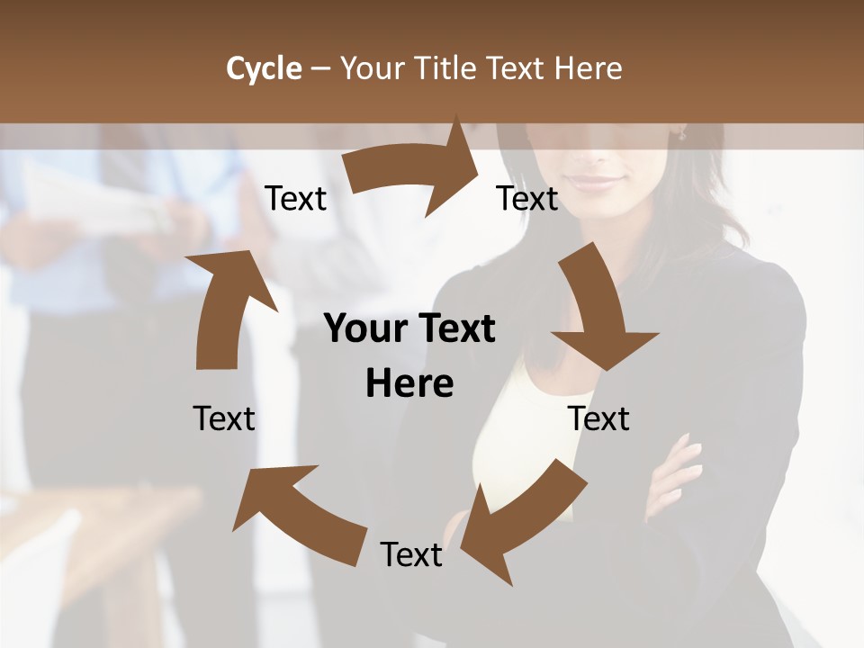 A Woman Standing In Front Of A Group Of People PowerPoint Template