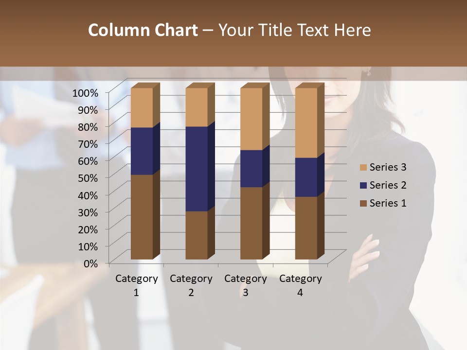 A Woman Standing In Front Of A Group Of People PowerPoint Template