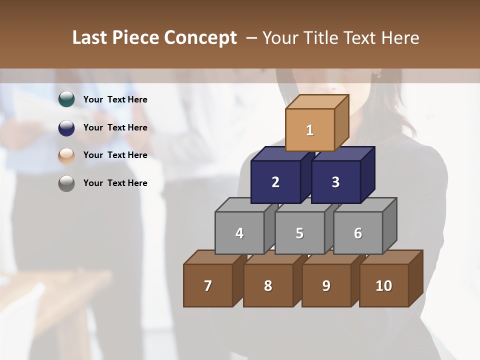 A Woman Standing In Front Of A Group Of People PowerPoint Template