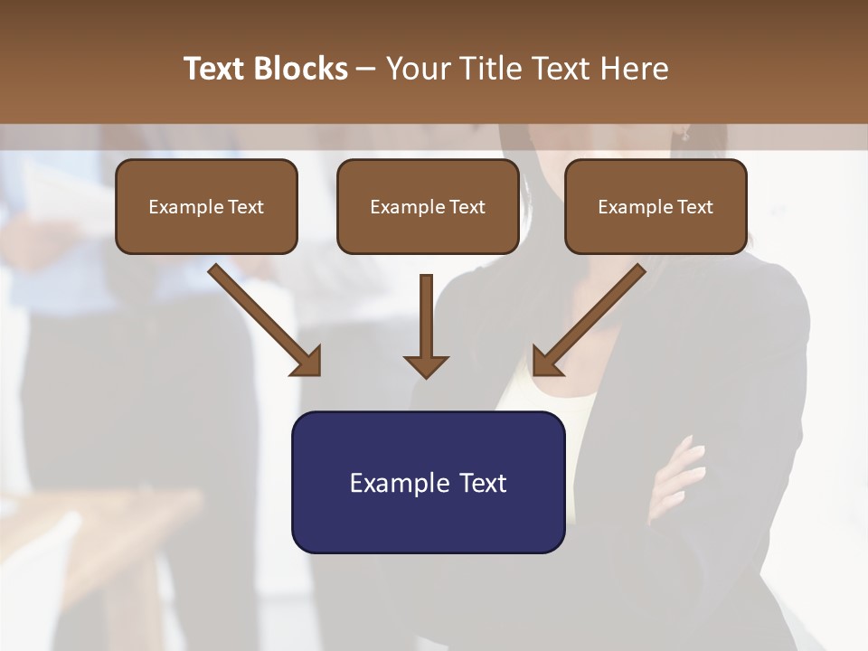 A Woman Standing In Front Of A Group Of People PowerPoint Template