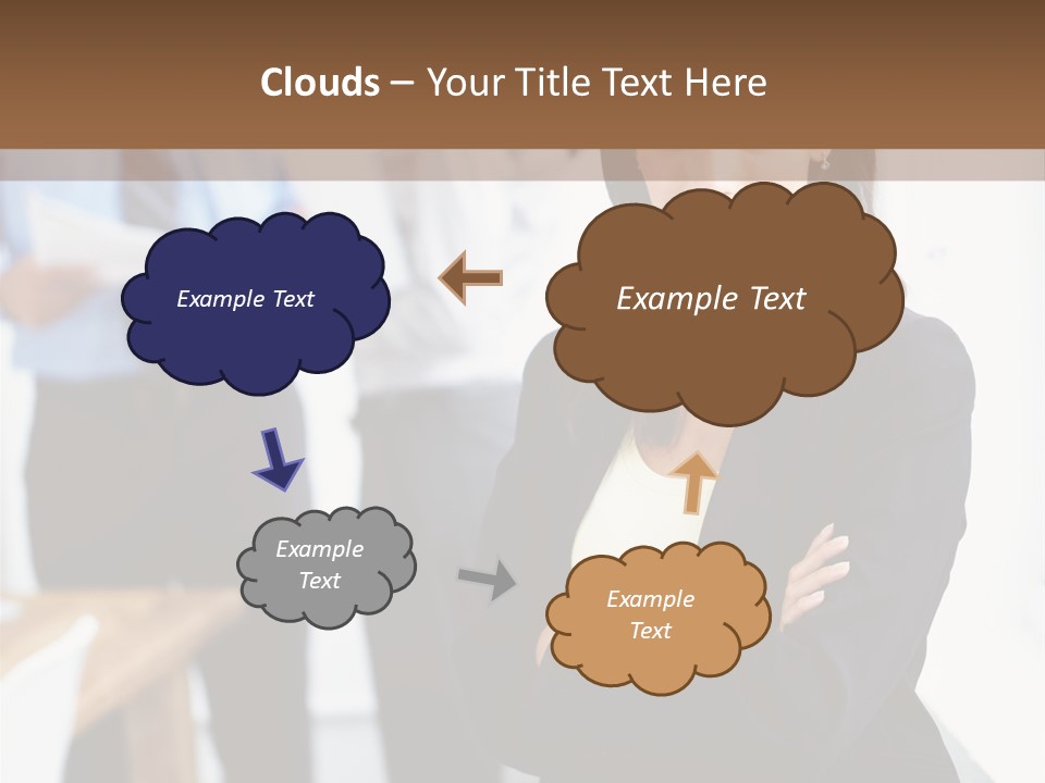 A Woman Standing In Front Of A Group Of People PowerPoint Template