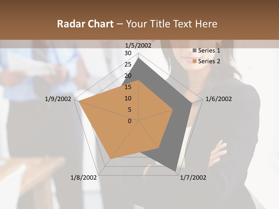 A Woman Standing In Front Of A Group Of People PowerPoint Template