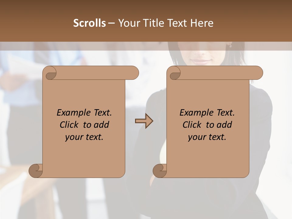 A Woman Standing In Front Of A Group Of People PowerPoint Template